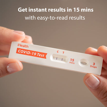 iHealth COVID-19 Antigen Rapid Test 2 Tests per Pack,FDA EUA Authorized OTC at-Home Self Test, Results in 15 Minutes